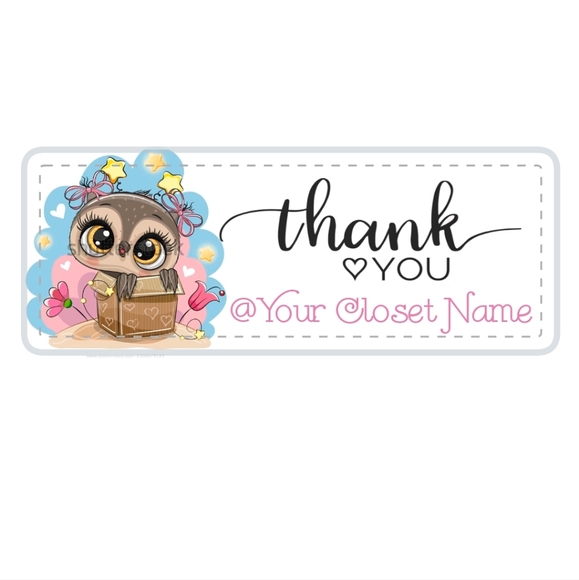 thank you stickers (Pair up with any polymailer) - Picture 3 of 4